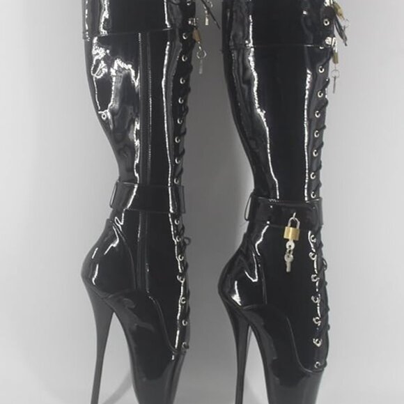 Womens Padlocks Ballet Boots - Picture 5 of 5